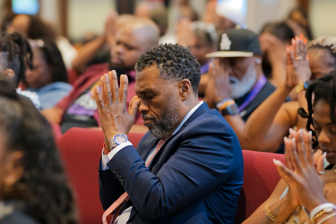diverse audience reacting positively