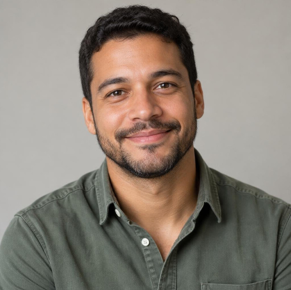 Portrait of a smiling man with a beard