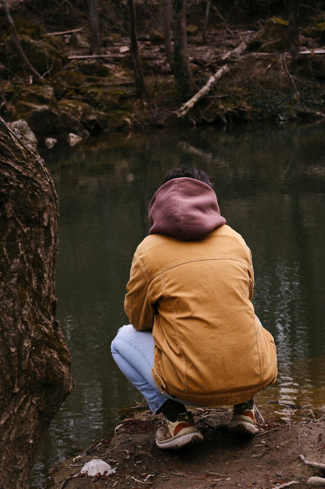 person reflecting after setback