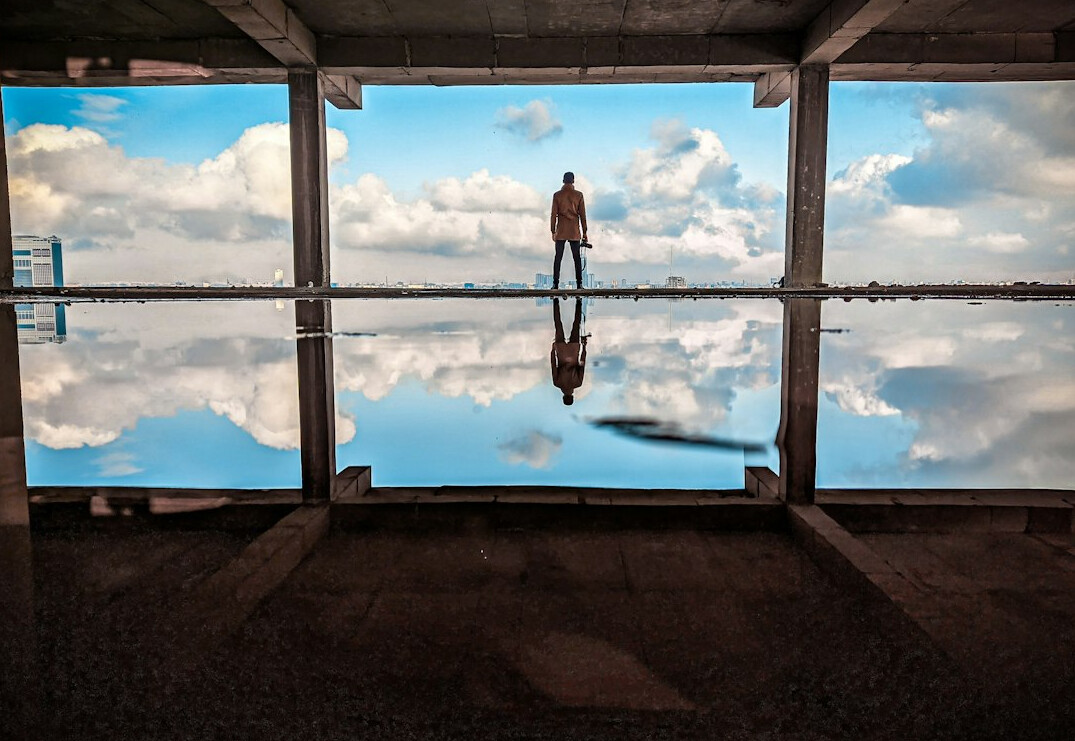 person reflecting on personal growth